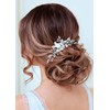Edary Bridal Wedding Hair Pins Silver Flower Hair Clips Pearls