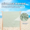 Green Turkish Beach Towel Oversize 100cm x 180cm with Carry