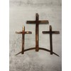 Three Crosses on a Hill Metal Wall Art (15" tall)