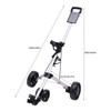 SENDERPICK Foldable 3 Wheels Golf Push Cart Lightweight Push Pull