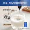 YSSOA Electric Milk Frother Handheld with Stainless Steel Stand Battery