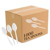 PLASTICPRO Cutlery Plastic Teaspoons Medium Weight Disposable Silverware White (1000