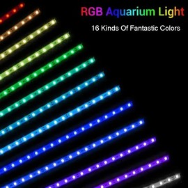 ​​​​​​​​​​​​​Submersible Aquarium Light,LED Aquarium Air Bubble Light,RGB Color Changing Brightness Adjustable Timing Waterproof Remote Control Fish Tank Light Bar,Aquarium Light Bubbler Wall,30.7inch