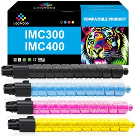 LeciRoba IM C300 C400 Toner Cartridge Replacement for Ricoh IM C300 C400 842378 842379 842380 842381 Toner for Ricoh Lanier Savin IM C300F C400F C400SF IMC300F IMC400F IMC400SF Printer (B/C/M/Y)
