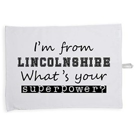 Hippowarehouse I'm from Lincolnshire What's Your Superpower? Tea Towel Eco Printed Dish Cloth Kitchen accessory 50cmx70cm 100% Cotton
