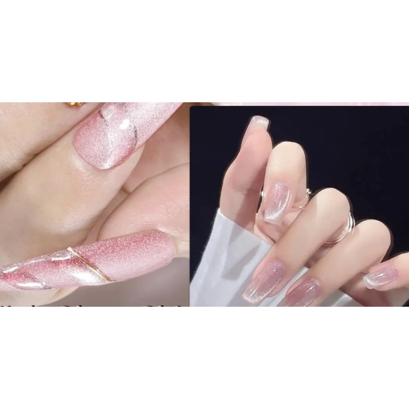 6 Uds 9d Cristal Holográfico Efecto Ojo De Gato Esmalteimán