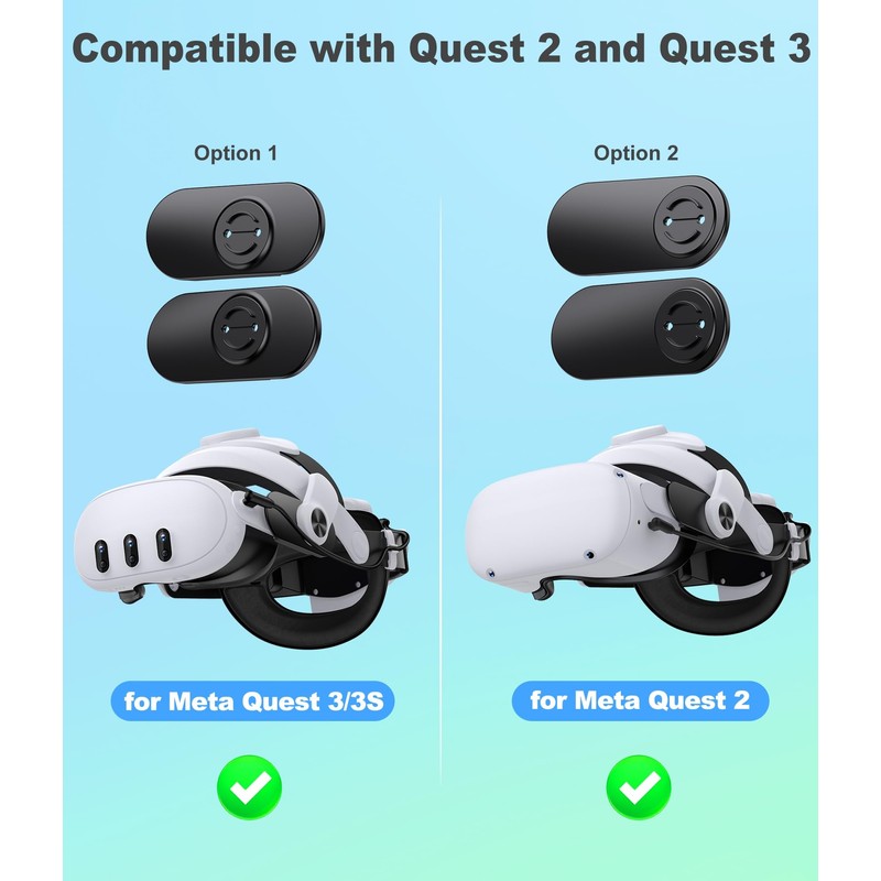 Mocagen Head Strap Battery for Meta Quest 3/Quest 3S/Quest 2,