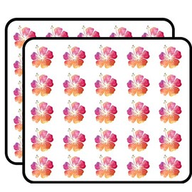 Hibiscus Water Color Flower 50 Pack 1" Stickers for Scrapbooking, Calendars, Arts, Kids DIY Crafts, Album, Bullet Journals