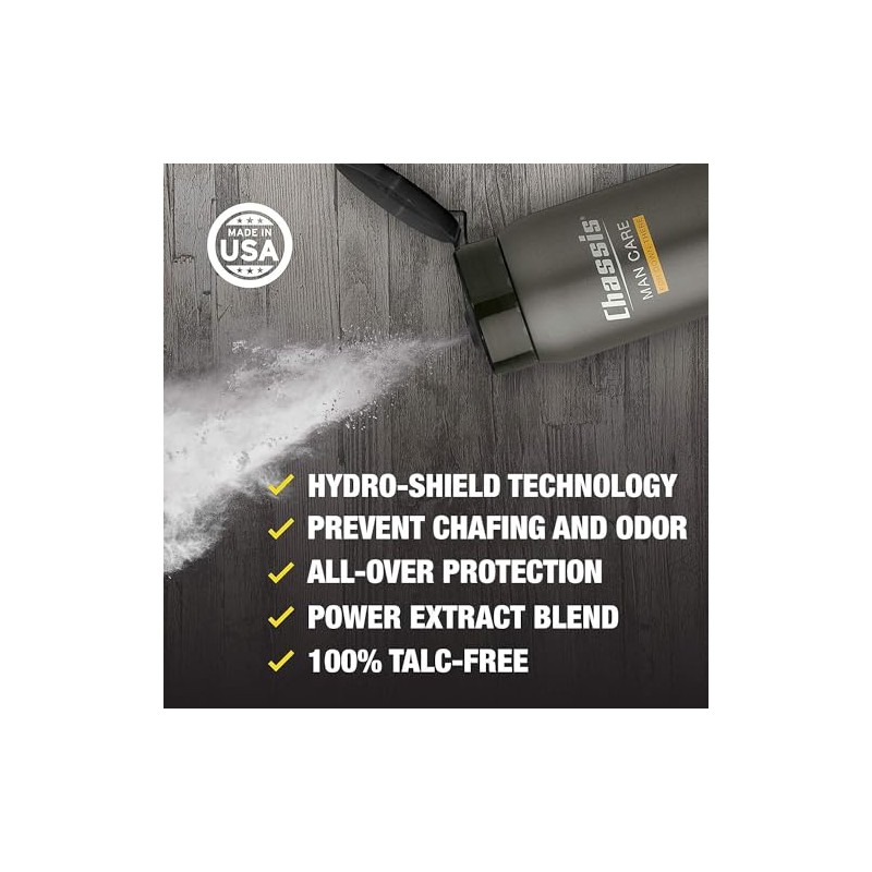 Chassis Premium ICE Body Powder for Men - With Extra