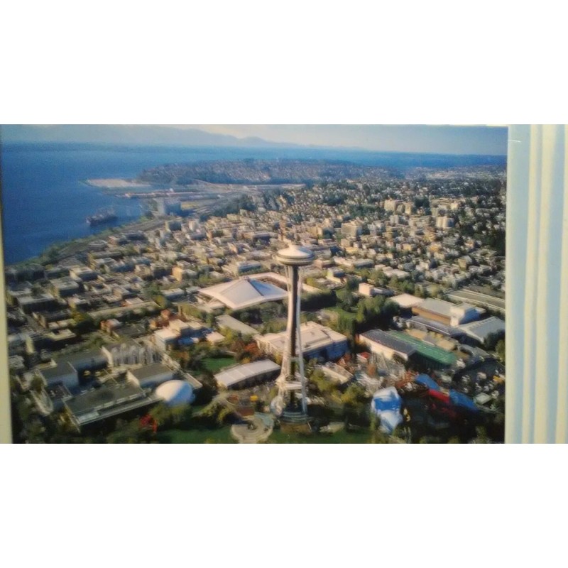 THE PACIFIC NORTHWEST BRIGHT AIR VIEW PHOTO POST CARD OVER