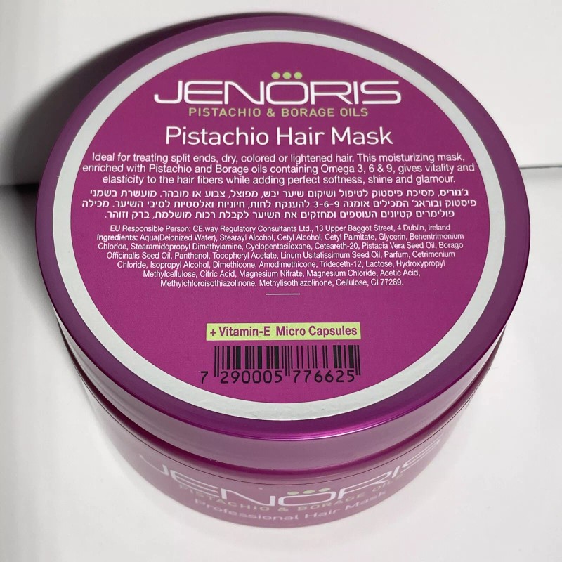 Jenoris Pistachio Hair Mask For Dry Or Treated Hair 250ml