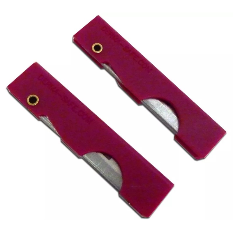 Derma-Safe Derma Safe Folding Razor Knife 10 pack Red for