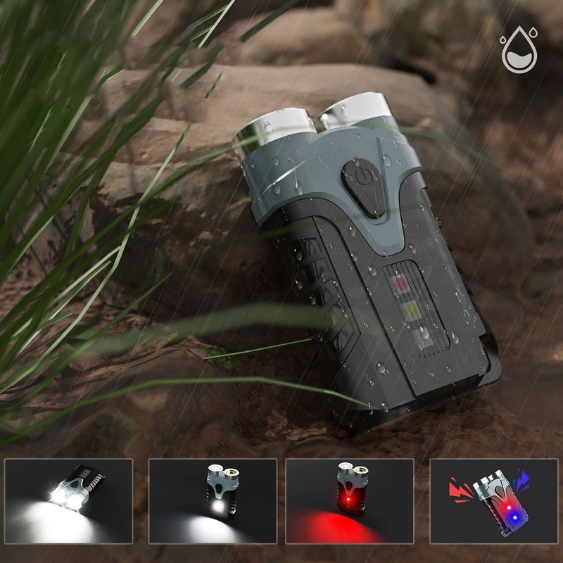 Mini Pocket Keychain Flash Light USB Portable Magnetic Mini Powerful