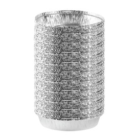 PLASTICPRO 9'' Inch Round Tin Foil Pans Disposable Aluminum, Freezer & Oven Safe - For Baking, Cooking, Storage, Roasting, & Reheating, Pack of 100