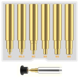Heat set Insert Tool, Soldering Iron Tips for Threaded inserts M2 M2.5 M3 M4 M5 M6, Soldering Iron kit Compatible with Weller SP40NUS/Hakko FX-888D/900M/T18 Irons- Press Tool for 3D Printer Components