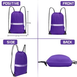 AYKRM Backpack with Drawstring Yellow Orange Rose Gym Bag Sports Bag Gym Bag with Outer Pocket Adjustable Drawstring Gym Bag, purple