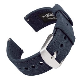 Archer Watch Straps - Canvas Quick Release Watch Bands (Navy Blue, 20mm)