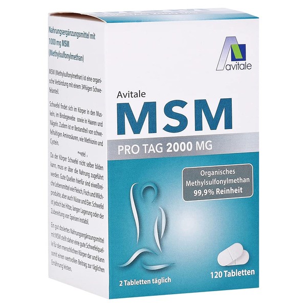 Avitale MSM 2000 mg film-coated tablets, 168 g