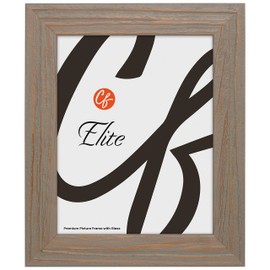 Craig Frames Elite Sherwood, 8x10 Picture Frame With Glass, Gray