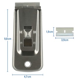 P-96502 BULK Ceramic Hob Scraper with Stainless Steel Blade Metal
