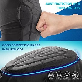 HUIOP Kids Leg Sleeves, Mangas de Pierna para niños Mangas de Pierna Antideslizantes con Rodilleras Protectoras para Patinaje de Voleibol de...       