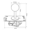 EG STARTS 1x Arcade Joystick Classic Competition 5Pin 4-8 Ways