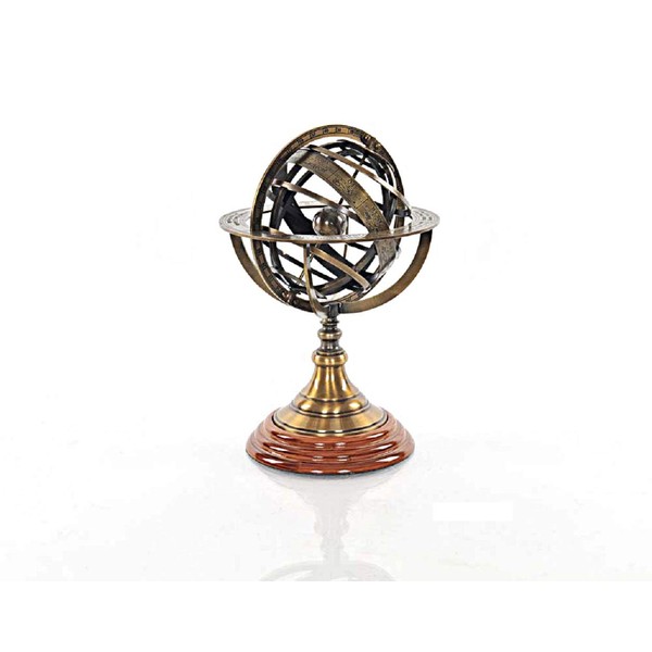 Old Modern Handicrafts Armillary Sphere on Wood Base