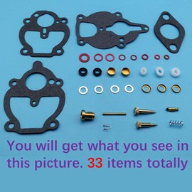 Tuzliufi Carburetor Rebuild Repair Kit for IH Farmall Wisconsin Allis Ford Carb Only 161 61 67 68 K2112 K2111 K2106 2N 8N 9N 100 130 140 200 230 240 330 404 AV B BN A C 184 185 Z281