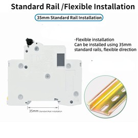 DC Low Voltage C65H-DC Circuit Breaker 25A / 40A 2P 250V Low Voltage for Solar Panels Grid System Pole Vacuum Circuit Breaker (25A)