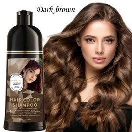 Amococo-Hair dye Shampoo,Quick hair dye,hair care,Fruity aroma-Black & Brown-3-In-1 Color–Plant extracts-Long Lasting–Haircare Oil Fragrance Cleansing:_Dark brown
