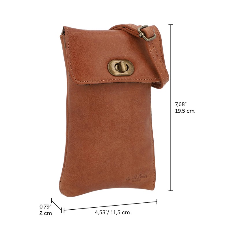 Gusti Elio Women's Leather Shoulder Bag Brown Leather, brown