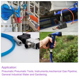 DMiotech 4mmx6mm Pneumatic Tubing, 2 Meters/6.6ft Air Compressor PU Line Hose Tube for Water Fluid Transfer, Black