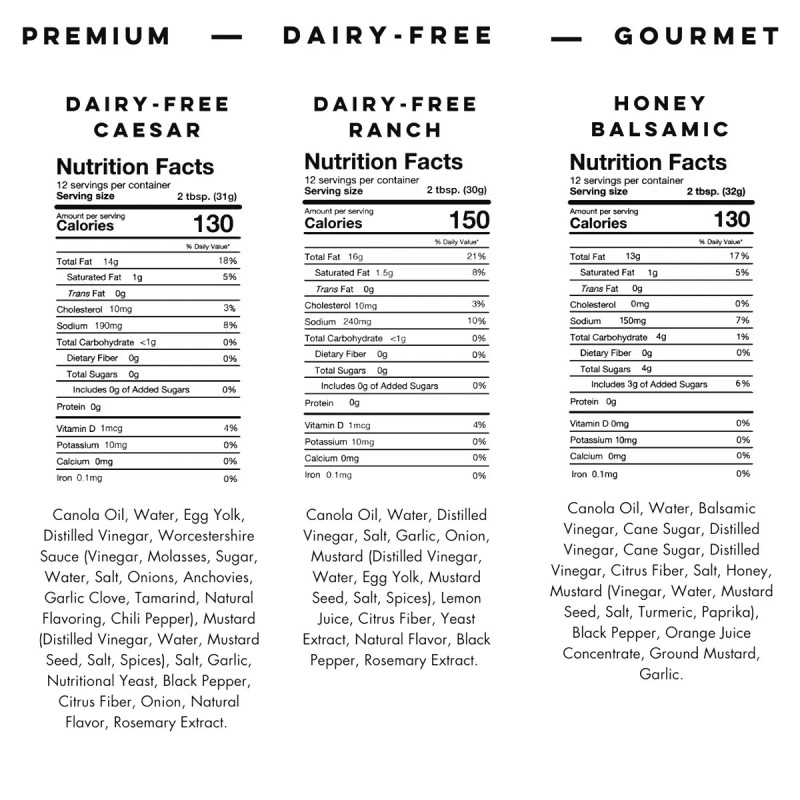 Yo Mama's Dairy-Free Variety Dressing, 3-pack