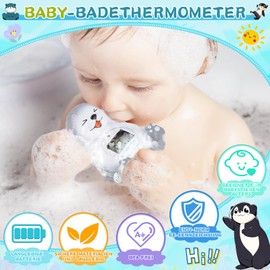 JARMAPOZ Badethermometer für Babys, digitales Badethermometer für Neugeborene und Raumtemperatur, schwimmendes Sicherheitsspielzeug, Badewannenthermometer für Kleinkinder, in Celsius