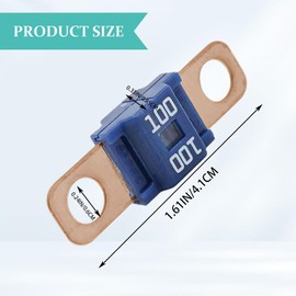 Rebvugr 3PCS AMI/Midi Fuse, High Current 80A, Bolt-on Fuse Universal for Cars, Trucks, Construction Vehicles, Agricultural Machinery, Caravans, Passenger Cars, Electrocar Golf Cart (80A)