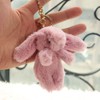 LOHGOU Cute Bunny Bag Charm, Plush Rabbit Keychain Mini Rabbit