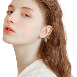 JeanBeau Silver Chunky Twisted Hoop Earrings for Women, Trendy Vintage Statement Thick Lightweight Stud Hypoallergenic Earing Valentine Prom Jewelry Gift.