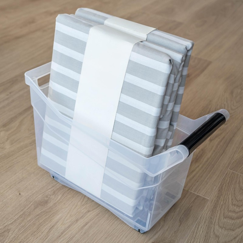 KADAX Storage Box, Storage Bin with Wheels, Plastic Containers with