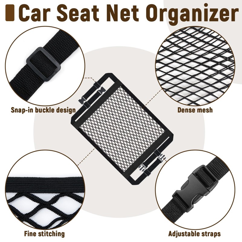 Front Seat Organizer, Car Seat Organizer, Double Layer Front Seats