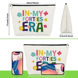40th Birthday Gifts for Women 1985 Makeup Bag Happy 40 Year Old Birthday Gifts for Her Mom Sister Best Friend Wife Coworker Forty Cosmetic Bag Presents for Women Turning 40 Travel Cosmetic Pouch