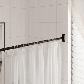 Naiture Jumbo Shower Curtain Rod Flanges, Zinc Alloy, Set of 2, Oil Rubbed Bronze Finish