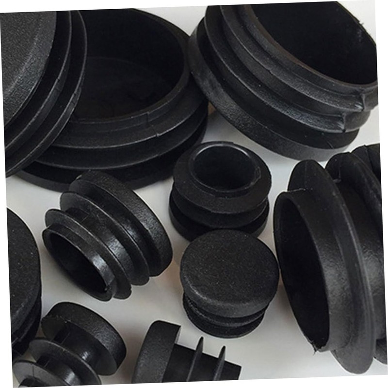 BIUDECO 50pcs Round Plastic Tubing Plugs End Caps for Chair