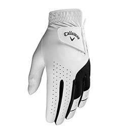 Callaway Golf Men's Weather Spann Premium Japanese Synthetic Golf Glove (X-Large, Two-Pack, White, Worn on Left Hand)
