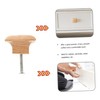 Operitacx 10pcs Square Wooden Pull Handles Simple Design Cabinet Knobs