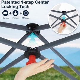 COOSHADE Pop Up Canopy Tent, 8x8 Easy Setup Instant Canopy Sun Shelter Beach Tent, Portable Sports Cool Cabana, Grey