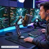 Soporte de micrófono de computadora, soporte giratorio para micrófono de