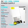 VIXKPIRR DC 12V 100A 1200W Power Supply, 110V AC to