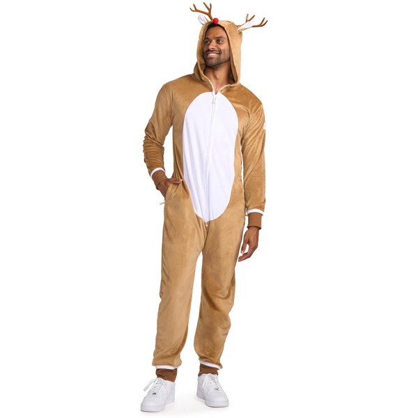 Tipsy Elves' Men's Rudolph The Rednosed Reindeer Jumpsuit - Cute