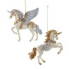 Kurt Adler 5" Celestial Unicorn & Pegasus Ornament Set E1037