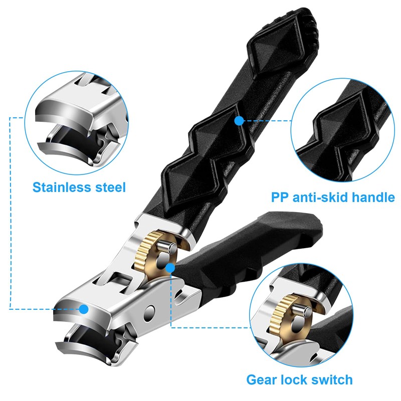 Set of 3 Nail Clippers with Sharp Angle in the